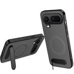 WANLONFENG For Honor Magic8 Pro Air 5G Magnetic Case  QT Series Kickstand Carbon Fiber Texture PC TPU Phone Cover