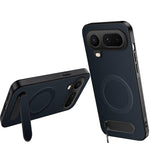WANLONFENG For Honor Magic8 Pro Air 5G Magnetic Case  QT Series Kickstand Carbon Fiber Texture PC TPU Phone Cover