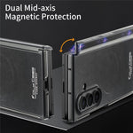 For Samsung Galaxy Z TriFold 5G Magnetic Case Dual Mid-Axis Shockproof PU Leather PC TPU Phone Cover