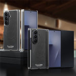 For Samsung Galaxy Z TriFold 5G Magnetic Case Dual Mid-Axis Shockproof PU Leather PC TPU Phone Cover