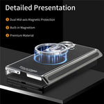 For Samsung Galaxy Z TriFold 5G Magnetic Case Dual Mid-Axis Shockproof PU Leather PC TPU Phone Cover