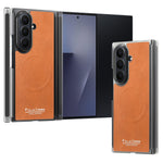 For Samsung Galaxy Z TriFold 5G Magnetic Case Dual Mid-Axis Shockproof PU Leather PC TPU Phone Cover