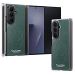 For Samsung Galaxy Z TriFold 5G Magnetic Case Dual Mid-Axis Shockproof PU Leather PC TPU Phone Cover