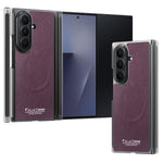 For Samsung Galaxy Z TriFold 5G Magnetic Case Dual Mid-Axis Shockproof PU Leather PC TPU Phone Cover