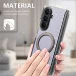 For Samsung Galaxy Z TriFold 5G Magnetic Case with 360° Ring Stand Hinge Protection PU PC TPU Phone Cover