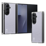 For Samsung Galaxy Z TriFold 5G Magnetic Case PU Leather TPU PC Clear Frame Phone Cover Dual Mid-Axis Design