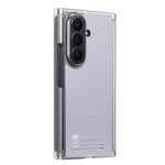 For Samsung Galaxy Z TriFold 5G Magnetic Case PU Leather TPU PC Clear Frame Phone Cover Dual Mid-Axis Design
