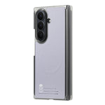 For Samsung Galaxy Z TriFold 5G Magnetic Case PU Leather TPU PC Clear Frame Phone Cover Dual Mid-Axis Design