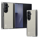 For Samsung Galaxy Z TriFold 5G Magnetic Case PU Leather TPU PC Clear Frame Phone Cover Dual Mid-Axis Design