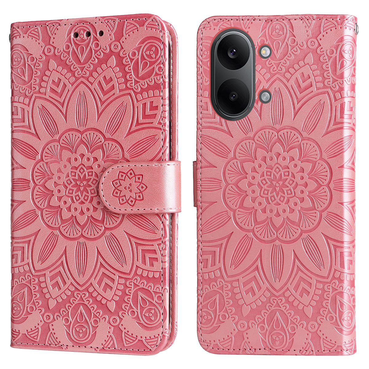 For Xiaomi Redmi Turbo 5 Max 5G Case Sunflower Imprint Leather Wallet Phone Cover
