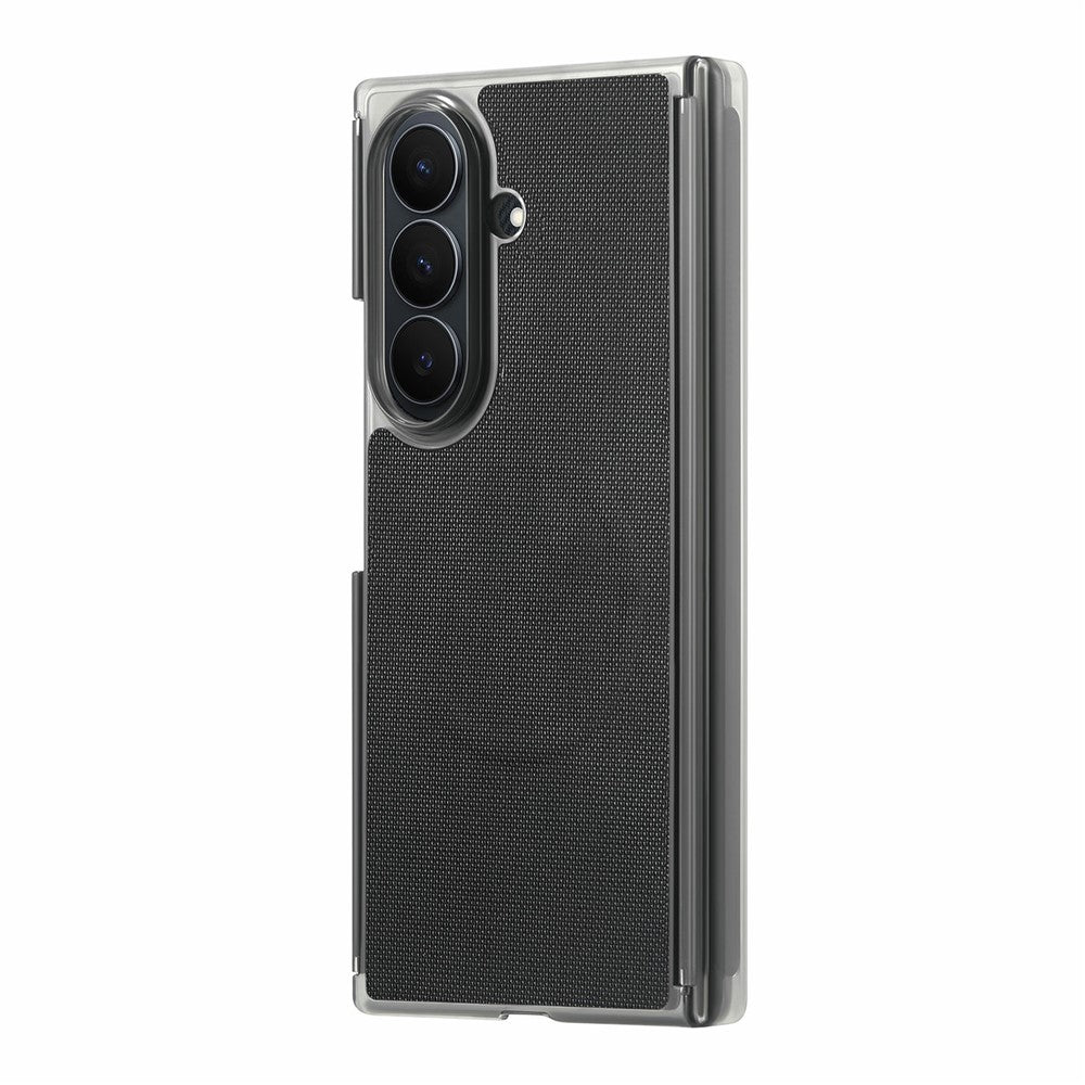 Til Samsung Galaxy Z TriFold 5G magnetisk telefoncover, gittertekstur, PU-lædercover med dobbelt midteraksebeskyttelse
