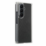 Til Samsung Galaxy Z TriFold 5G magnetisk telefoncover, gittertekstur, PU-lædercover med dobbelt midteraksebeskyttelse