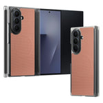 Til Samsung Galaxy Z TriFold 5G magnetisk telefoncover, gittertekstur, PU-lædercover med dobbelt midteraksebeskyttelse