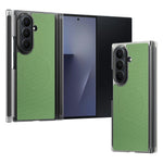 Til Samsung Galaxy Z TriFold 5G magnetisk telefoncover, gittertekstur, PU-lædercover med dobbelt midteraksebeskyttelse