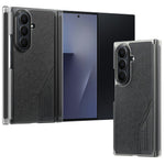 Til Samsung Galaxy Z TriFold 5G Magnetisk Telefoncover Splejsningsstof Tekstur Lædercover Dobbelt Midterakse Beskyttelse