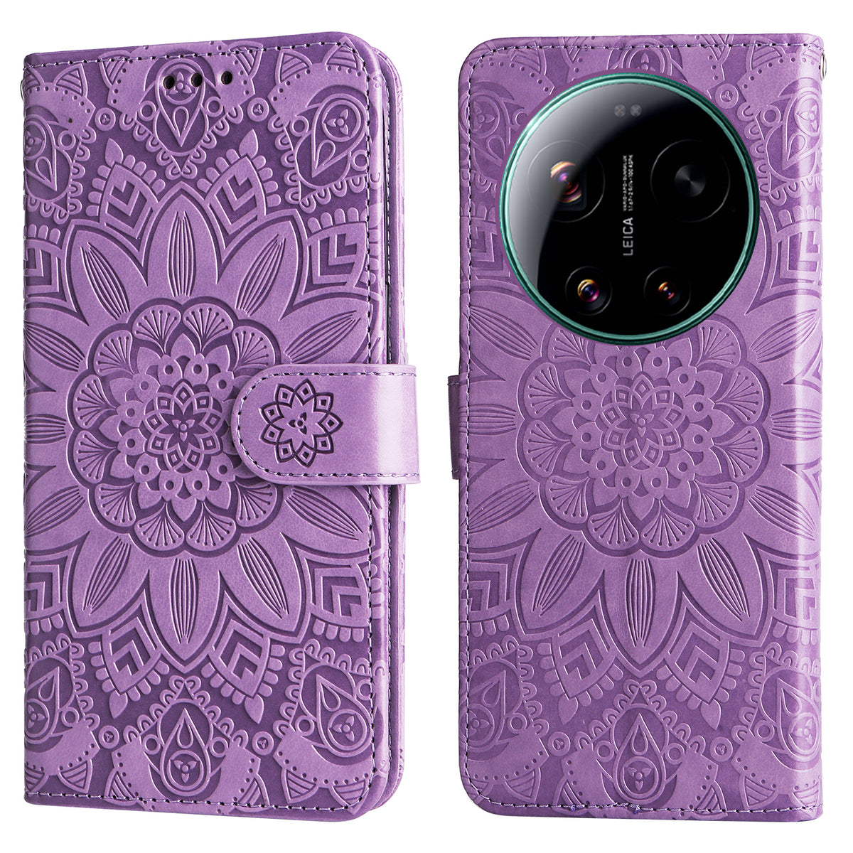 For Xiaomi 17 Ultra 5G Case Sunflower Imprint Leather Wallet Phone Cover