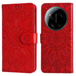 For Xiaomi 17 Ultra 5G Case Sunflower Imprint Leather Wallet Phone Cover
