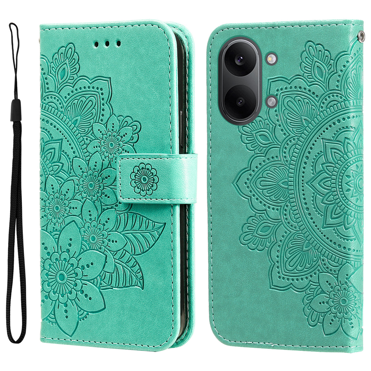 For Xiaomi Redmi Turbo 5 Max 5G Case Floral Pattern PU Leather Wallet Stand Phone Cover