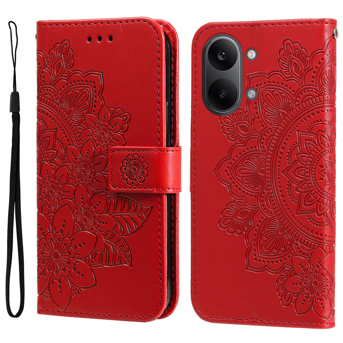 For Xiaomi Redmi Turbo 5 Max 5G Case Floral Pattern PU Leather Wallet Stand Phone Cover