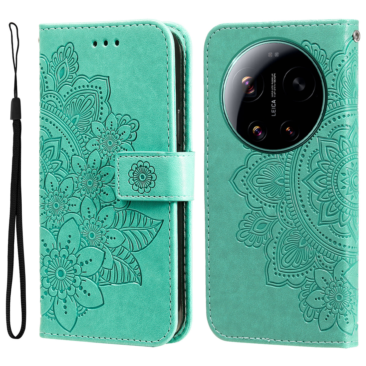 For Xiaomi 17 Ultra 5G Case Floral Pattern PU Leather Wallet Stand Phone Cover
