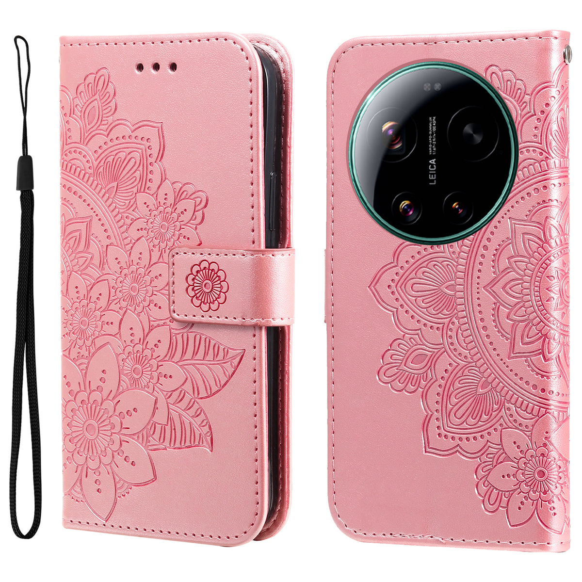 For Xiaomi 17 Ultra 5G Case Floral Pattern PU Leather Wallet Stand Phone Cover