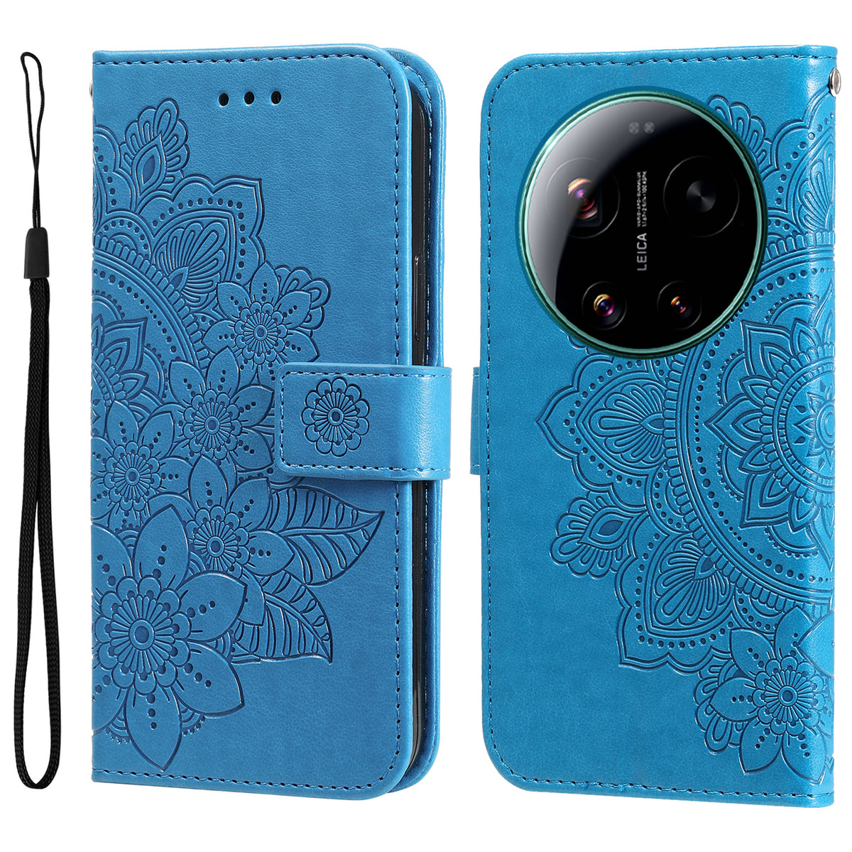 For Xiaomi 17 Ultra 5G Case Floral Pattern PU Leather Wallet Stand Phone Cover