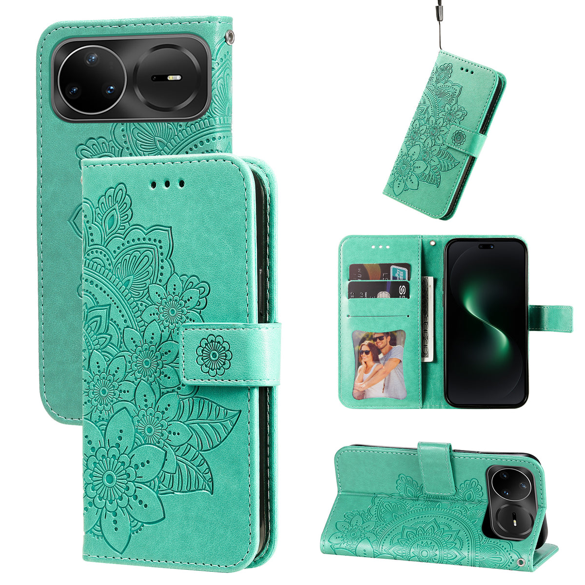 For Huawei nova 15 Ultra 5G / Huawei nova 15 Pro 5G Case Floral Pattern PU Leather Wallet Stand Phone Cover