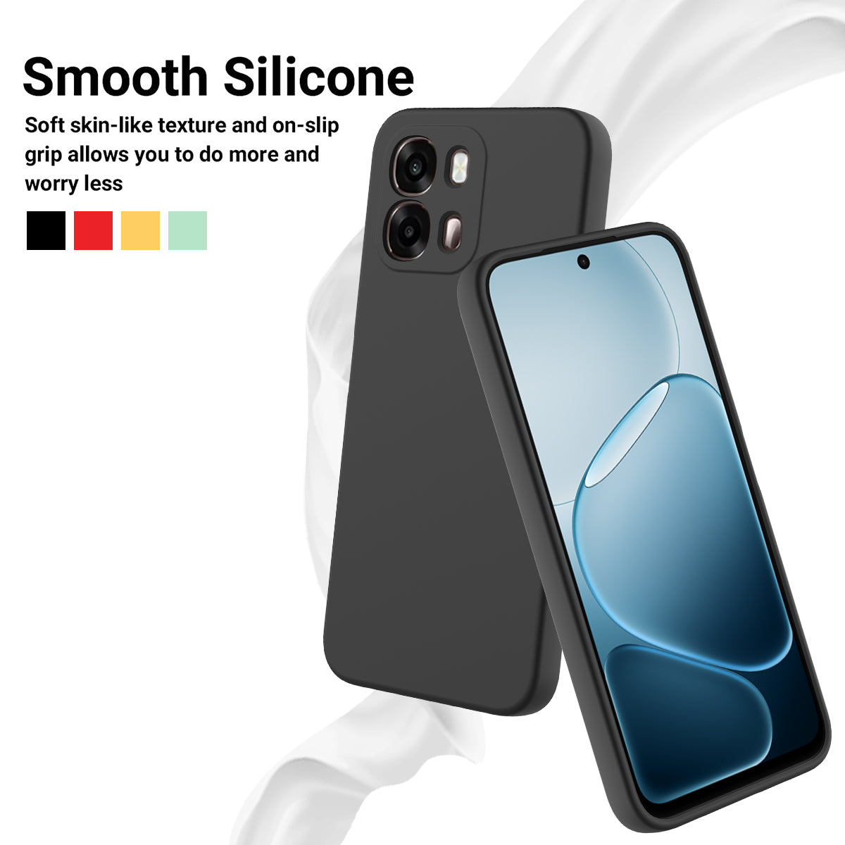 Til Oppo A6 4G / A6 5G (Global) / A6s 5G / A6s 4G / A6t Pro 4G Flydende Silikone Cover Telefonbagside med Håndrem