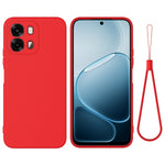 Til Oppo A6 4G / A6 5G (Global) / A6s 5G / A6s 4G / A6t Pro 4G Flydende Silikone Cover Telefonbagside med Håndrem