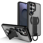 Magnetisk etui til Samsung Galaxy S26 Ultra med sammenklappelig støttefod/ringholder, TPU + PC-mobilcover