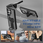 Magnetisk etui til Samsung Galaxy S26 Ultra med sammenklappelig støttefod/ringholder, TPU + PC-mobilcover