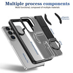 Magnetisk etui til Samsung Galaxy S26 Ultra med sammenklappelig støttefod/ringholder, TPU + PC-mobilcover