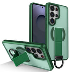 Magnetisk etui til Samsung Galaxy S26 Ultra med sammenklappelig støttefod/ringholder, TPU + PC-mobilcover