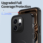 WANLONFENG magnetisk cover til Oppo Reno15 F 5G med 2 stk. hærdet glas, QT1-serien, stativ, kolfibertekstureret PC TPU-cover til mobil