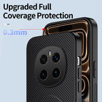 WANLONFENG For Honor Magic7 Pro 5G Magnetic Case with 2Pcs Tempered Glass Films  QT1 Series Kickstand Carbon Fiber Texture PC TPU Phone Cover