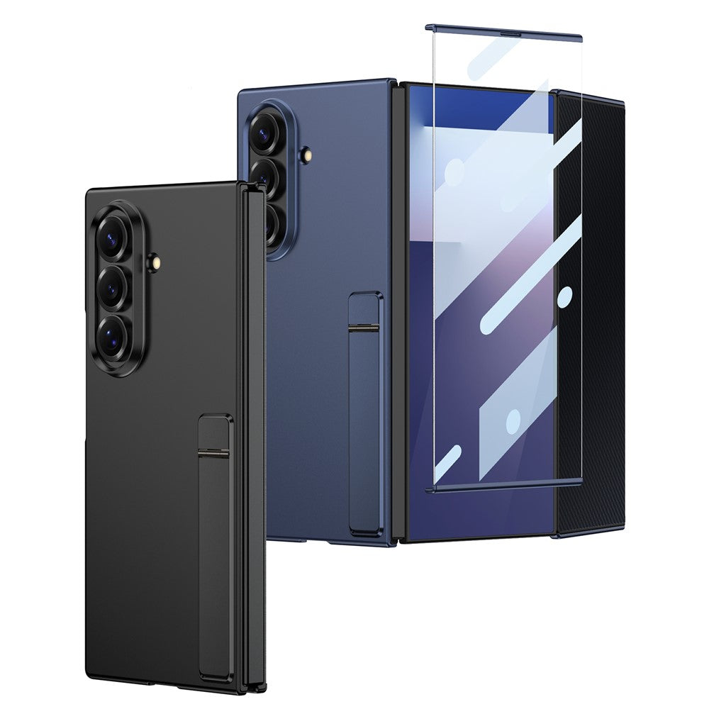 GKK For Samsung Galaxy Z TriFold 5G Case Kickstand Ultra Thin PC Phone Cover with Tempered Glass Film
