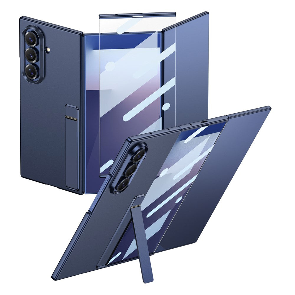 GKK For Samsung Galaxy Z TriFold 5G Case Kickstand Ultra Thin PC Phone Cover with Tempered Glass Film