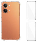 WANLONFENG TPU-cover fra WL2-serien, 2,0 mm, til Xiaomi Redmi Turbo 5 Max 5G med mobilbeskyttelse og 2 stk. hærdet glasfilm