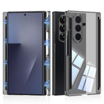 GKK For Samsung Galaxy Z TriFold 5G Clear Phone Case Magnetic Double Hinge Full Protection PC Cover