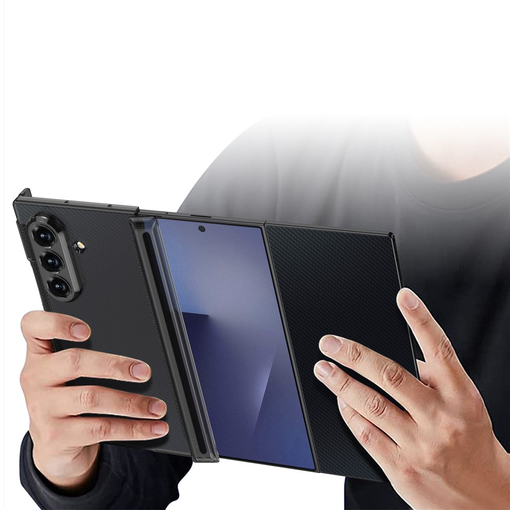 GKK For Samsung Galaxy Z TriFold 5G Clear Phone Case Magnetic Double Hinge Full Protection PC Cover