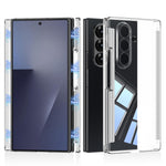 GKK For Samsung Galaxy Z TriFold 5G Clear Phone Case Magnetic Double Hinge Full Protection PC Cover