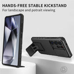 For Samsung Galaxy S26 Ultra Case Camera Slider PC + TPU Phone Cover with Kickstand