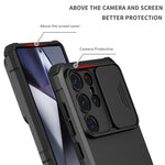 For Samsung Galaxy S26 Ultra Case Camera Slider PC + TPU Phone Cover with Kickstand