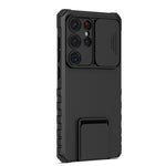 For Samsung Galaxy S26 Ultra Case Camera Slider PC + TPU Phone Cover with Kickstand