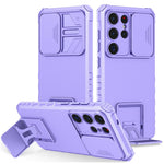 For Samsung Galaxy S26 Ultra Case Camera Slider PC + TPU Phone Cover with Kickstand