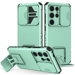 For Samsung Galaxy S26 Ultra Case Camera Slider PC + TPU Phone Cover with Kickstand