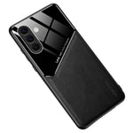 Samsung Galaxy A57 5G-skal med precisa utskärningar, läderbelagd PC + TPU-mobilbaksida, inbyggd metallplåt