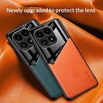 For Xiaomi 15T Case Precise Cutout Leather Coated PC + TPU Phone Back Cover Built-in Metal Sheet