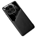 For Xiaomi 15T Case Precise Cutout Leather Coated PC + TPU Phone Back Cover Built-in Metal Sheet