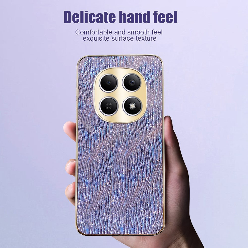 For Xiaomi Redmi Note 15 4G (Global) Case Electroplating Ripple Texture PU + TPU + PC Phone Back Cover